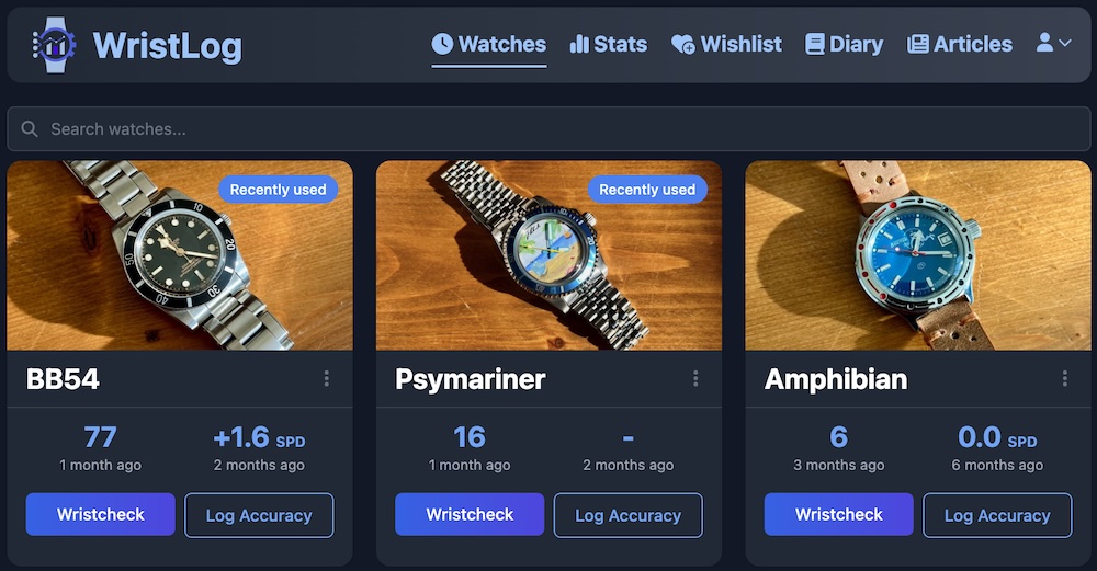 WristLog now has dark mode