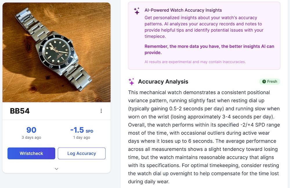 WristLog AI Insights
